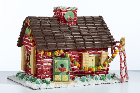 The hot tamale and chocolate bar gingerbread house design