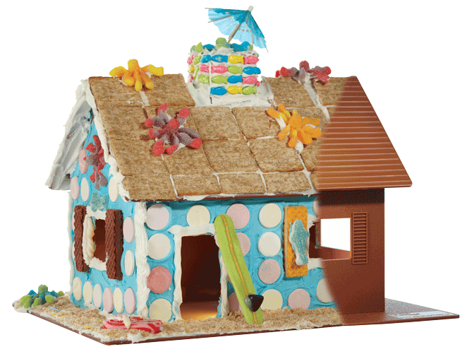 Let's go to the beach and decorate a gingerbread masterpiece