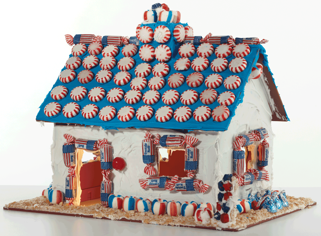 July 4th gingerbread house design
