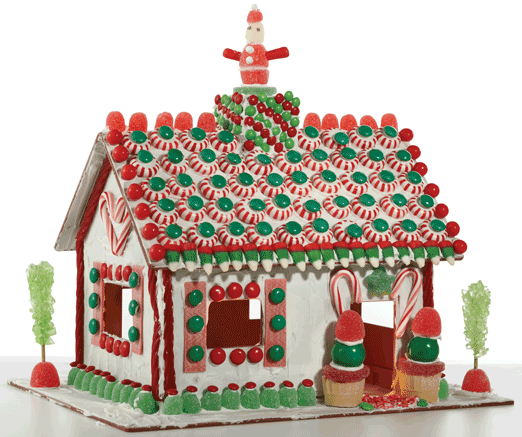 Traditional Christmas gingerbread house 